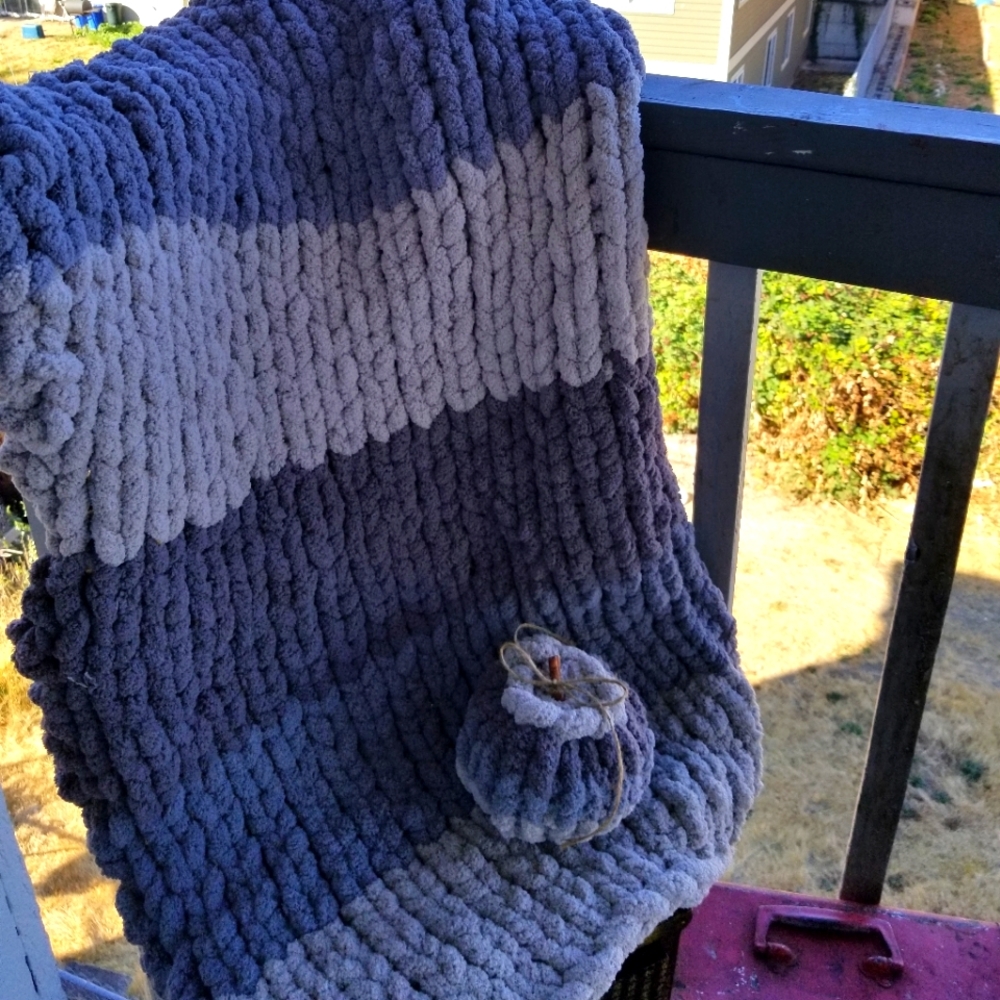 Large Throw and Pumpkin
